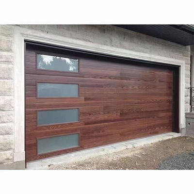 Porta secional de aço da garagem da casa de campo contemporânea de alumínio por atacado de Tesia