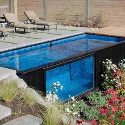 Estrutura de aço exterior 20FT 40FT Container pré-fabricado piscina