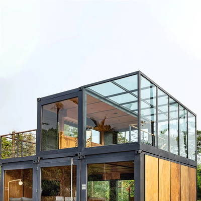 Casas de contêineres pré-fabricadas dobráveis extensas_40ft Container de vida dobrável Cabine Container de casa dobrável