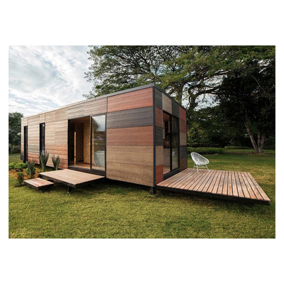 Luxo cor personalizável e vidro portátil 20FT 40FT pré-fab Flat Pack Container House com preço de fábrica