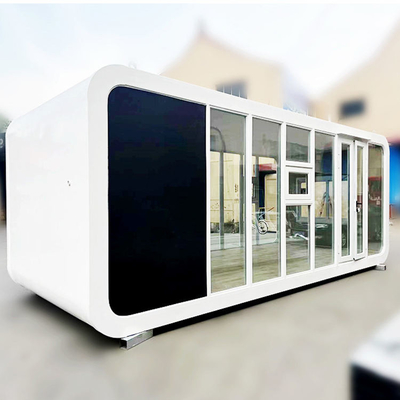 Casa pré-fabricada de aço de luxo Capsula Espacial Branco Casa de Container de Cabine de Maçã para acampar