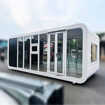 Casa pré-fabricada de aço de luxo Capsula Espacial Branco Casa de Container de Cabine de Maçã para acampar