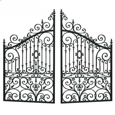 Luxo Antigo Tubo de Ferro Forjado Desenhos Porta Principal para Casa Jardim ou ao ar livre