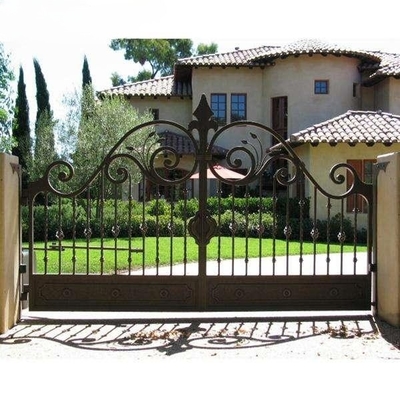 Luxo Antigo Tubo de Ferro Forjado Desenhos Porta Principal para Casa Jardim ou ao ar livre