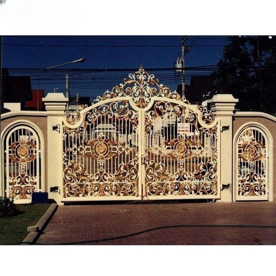 Luxo Antigo Tubo de Ferro Forjado Desenhos Porta Principal para Casa Jardim ou ao ar livre