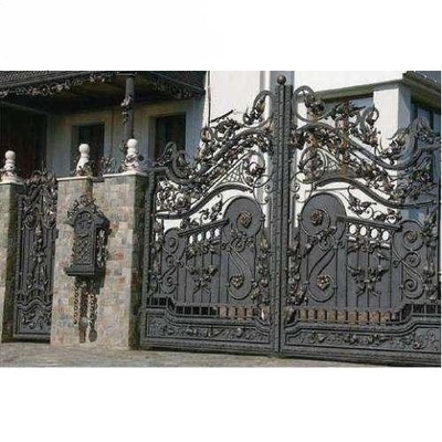 Luxo Antigo Tubo de Ferro Forjado Desenhos Porta Principal para Casa Jardim ou ao ar livre