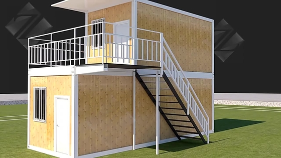 Casas do contentor da história do quarto dois da casa 4 do recipiente da casa pré-fabricada do dormitório
