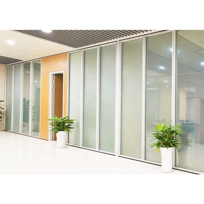 Sistema à prova de som da parede de separação de vidro do STC 45db do escritório com portas