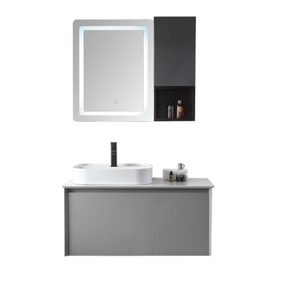 Espelho morno da luz do diodo emissor de luz de Grey Customized Bathroom Cabinets vaidade do banho de 40 polegadas