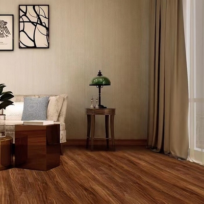 prancha luxuosa de madeira do vinil de Cork Backed Interlocking SPC do revestimento da grão do falso de 5mm