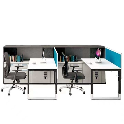 As estações de trabalho modulares modernas do escritório dividem o painel da privacidade da mesa de 2 4 6 Seater