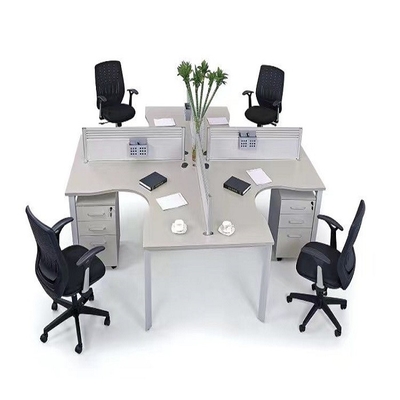 Divisores modernos da mesa do MFC do compartimento de Seater da parede de vidro 4 da separação do escritório da forma ISO9001