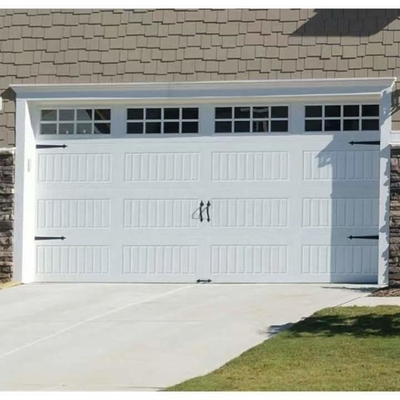 Porta Frameless da garagem do ferro forjado do PVC do apartamento com espelho
