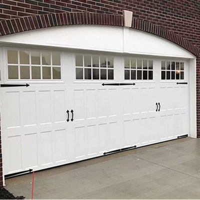 Porta Frameless da garagem do ferro forjado do PVC do apartamento com espelho