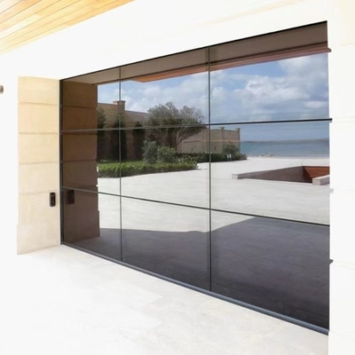 12 16 portas de vidro de vista completa de alumínio da garagem de 18 pés Frameless