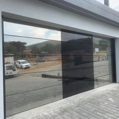 12 16 portas de vidro de vista completa de alumínio da garagem de 18 pés Frameless
