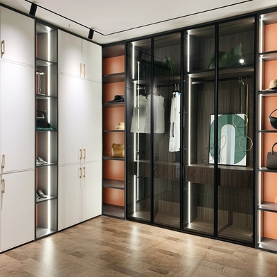 Armário de madeira modular dobrável ajustável do armazenamento do vestuário na sala de visitas