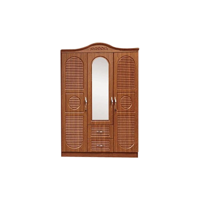 Armário 2 3 da placa do MDF da cor da textura do PVC multi armário de 4 portas com espelho