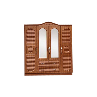 Armário 2 3 da placa do MDF da cor da textura do PVC multi armário de 4 portas com espelho