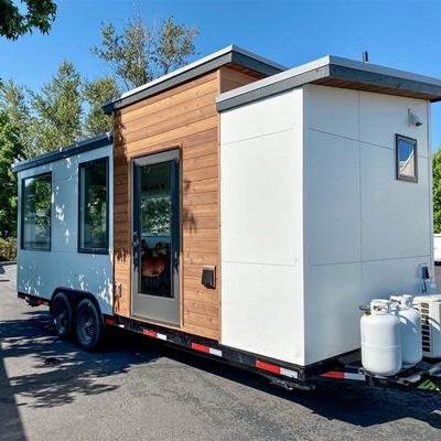 Casa portátil do recipiente do móbil modular pré-fabricado econômico do GV BV nas rodas