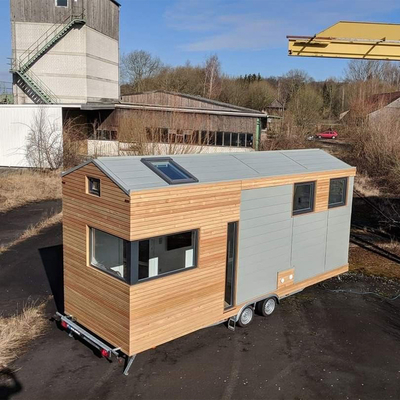 Casa portátil do recipiente do móbil modular pré-fabricado econômico do GV BV nas rodas