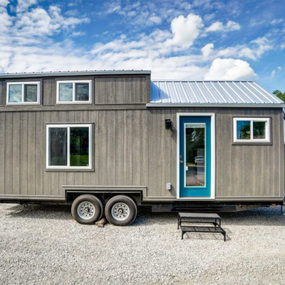 Casa portátil do recipiente do móbil modular pré-fabricado econômico do GV BV nas rodas