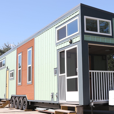 Casa portátil do recipiente do móbil modular pré-fabricado econômico do GV BV nas rodas