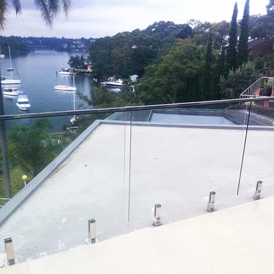 Protetor de vidro Frameless interno Rail On Stairs da escadaria da balaustrada do corrimão superior