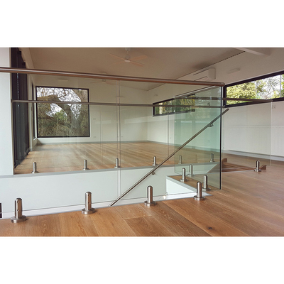 Protetor de vidro Frameless interno Rail On Stairs da escadaria da balaustrada do corrimão superior