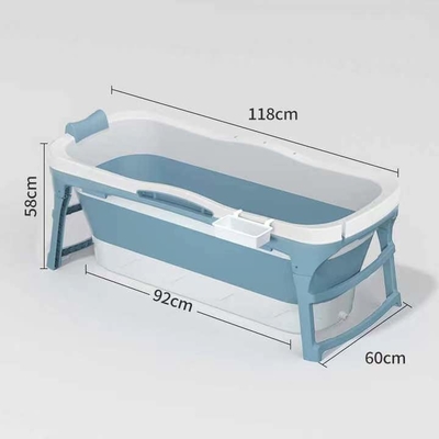 banheira de dobramento plástica da banheira plástica de 1.18M Blue Pink Freestanding para adultos