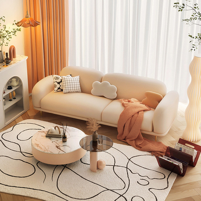 Sala de visitas Sofa Sectional Simple Modern Furniture de Seater da flanela 3 do apartamento