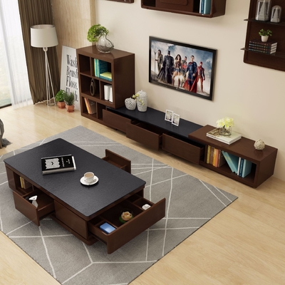 Tabela de console de mármore de madeira da tevê da mesa de centro do ODM do OEM com gavetas do armazenamento