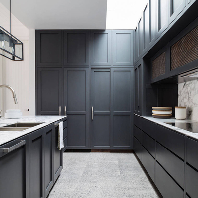 Armário de cozinha modular multicolorido Shaker Door Kitchen Pantry Cupboard da madeira maciça