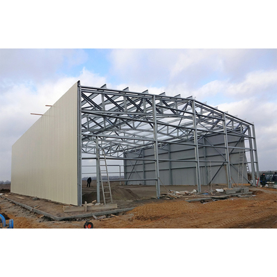 oficina da vertente da construção de aço da casa pré-fabricada do armazém do celeiro de Polo do painel de sanduíche de 50mm 75mm