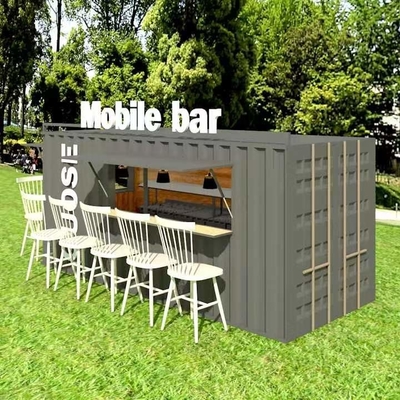 Cafetaria portátil de aço galvanizada do contentor da casa 20ft do recipiente da casa pré-fabricada