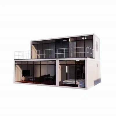 Casa móvel da casa pré-fabricada de aço Demountable simples da luz da casa do recipiente do bloco liso