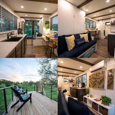 casas dobro do contentor do andar