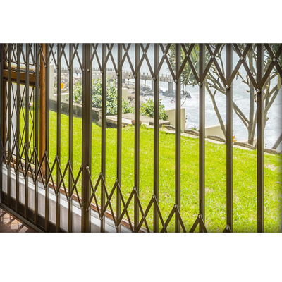 Quadro de alumínio Windows da casa de campo sanfona durável da grade com assaltante Bars