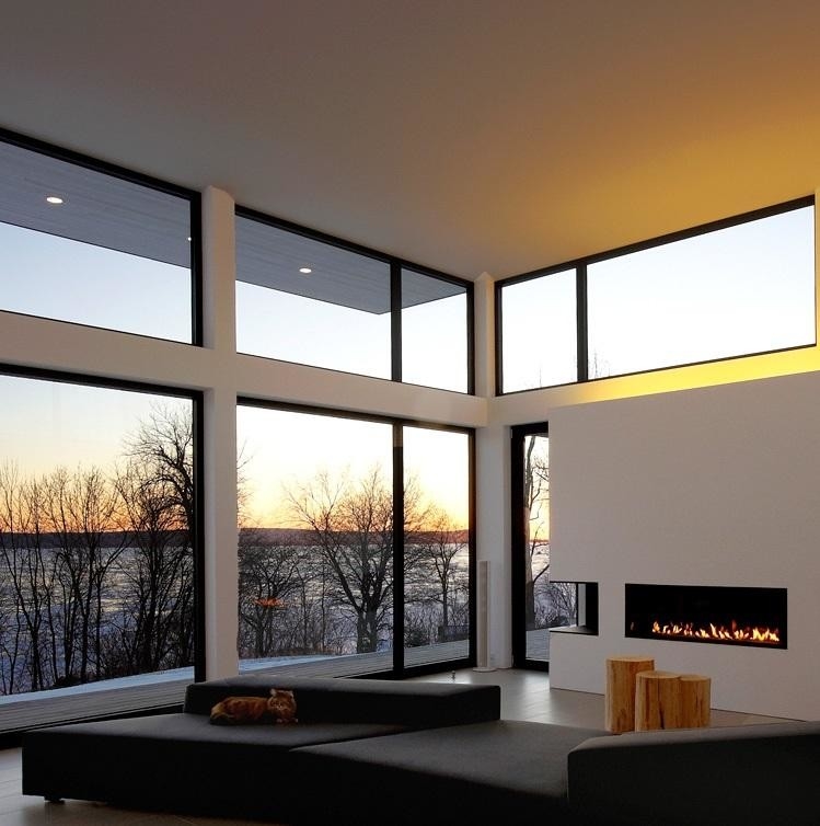 O estilo americano Windows panorâmico e as portas moderaram a janela de imagem fixa de alumínio de vidro