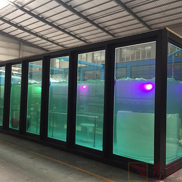 Piscina de contêiner de cor e material personalizada padrão dos EUA 20 pés 40 pés com luz led de jato de água de onda