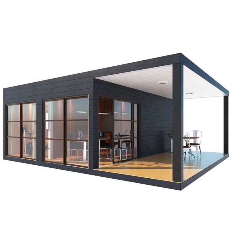 Luxo cor personalizável e vidro portátil 20FT 40FT pré-fab Flat Pack Container House com preço de fábrica