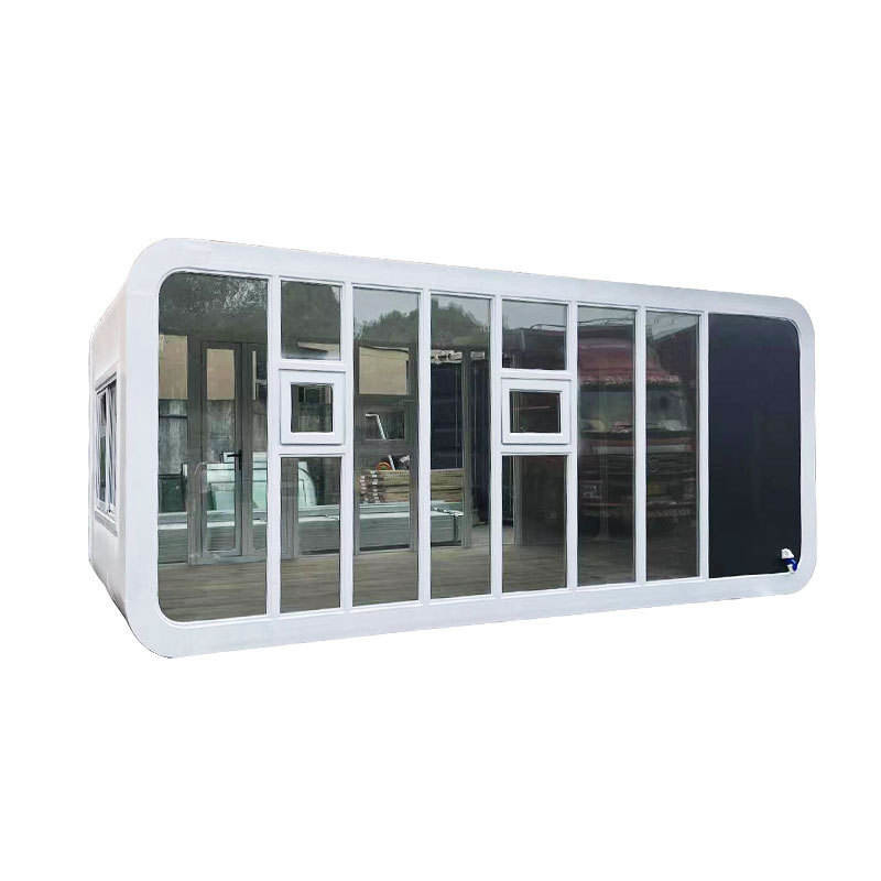 Casa pré-fabricada de aço de luxo Capsula Espacial Branco Casa de Container de Cabine de Maçã para acampar