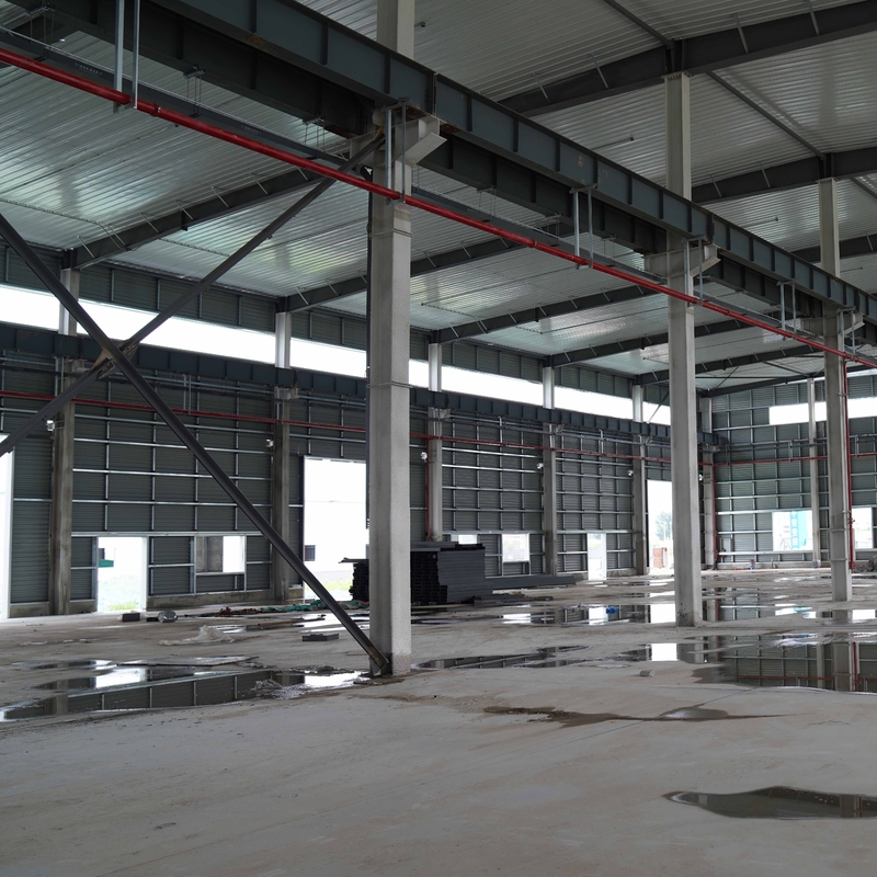 Construção de quadro laminada a alta temperatura soldada do metal da oficina da construção de aço da seção de H