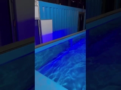 Piscina de recipiente móvel da casa pré-fabricada para a venda, natação moderna luminosa pré-feito da associação de recipiente