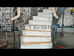 A melhor etapa de mármore material que flutua a escadaria espiral de alta qualidade com mármore