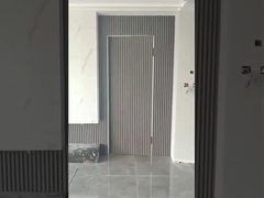 Projeto invisível escondido nivelado interior do Mdf da madeira Frameless com a porta secreta escondida da dobradiça HDF