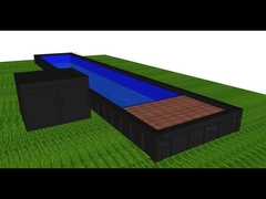 Piscina de contêiner de luz LED pré-fabricada modificada 40 pés pré-fabricada de 24 V